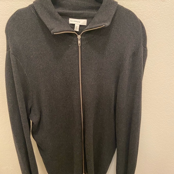 Calibrate Mock Neck Zip Up Cardigan - Picture 4 of 7